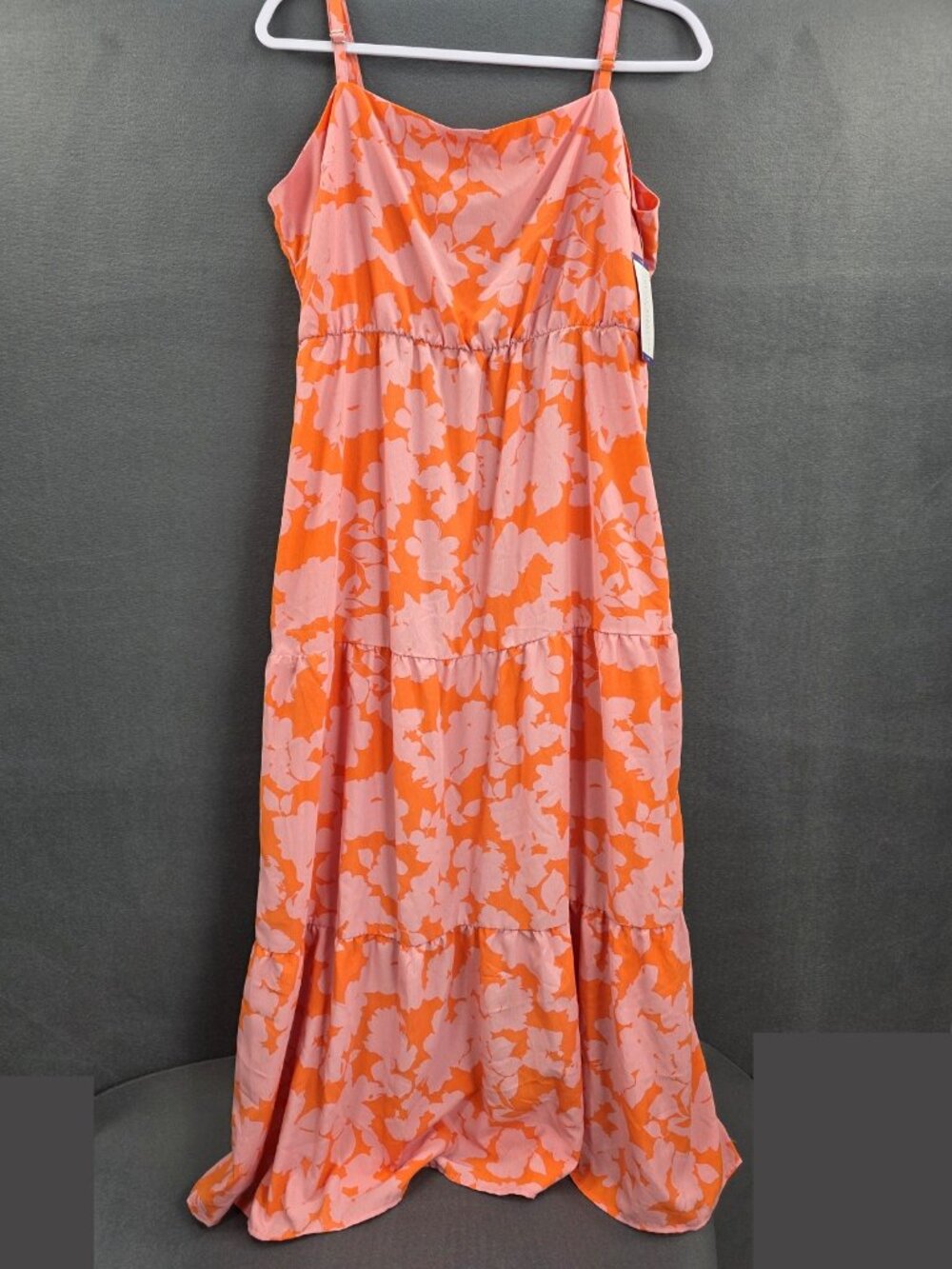 Social Standard by Sanctuary Floral Maxi Dress XXL Orange Pink NWT
